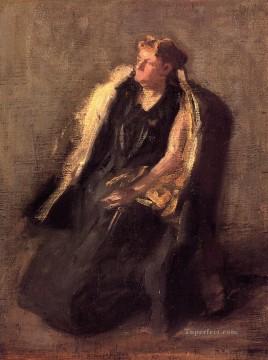  Retratos Arte - Retrato de la señora Hubbard boceto Retratos de realismo Thomas Eakins